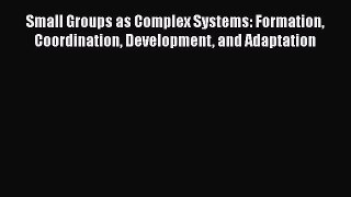[Read book] Small Groups as Complex Systems: Formation Coordination Development and Adaptation