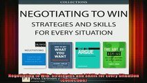 READ book  Negotiating to Win Strategies and Skills for Every Situation Collection  FREE BOOOK ONLINE