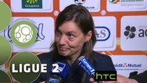 Conférence de presse Stade Lavallois - Clermont Foot (1-1) : Denis ZANKO (LAVAL) - Corinne DIACRE (CF63) - 2015/2016