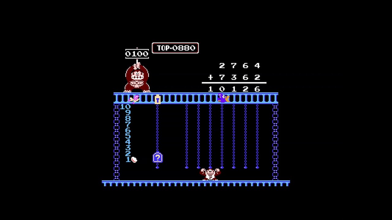 Donkey Kong Jr. Math - Additions à 4 chiffres