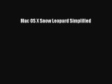 Read Mac OS X Snow Leopard Simplified Ebook Free