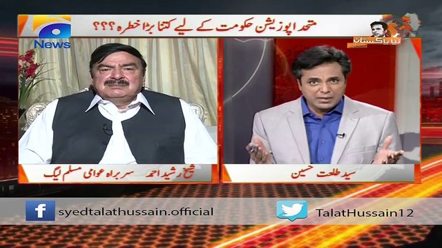 Talat Hussain asks Sheikh Rasheed if Zardari is still corrupt after PPP delegation visited Lal Haveli | April 30, 2016