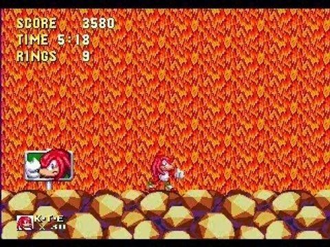 Lava Reef Zone Act 2 Knuckles