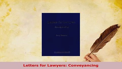 PDF  Letters for Lawyers Conveyancing  Read Online
