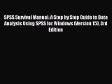 Read SPSS Survival Manual: A Step by Step Guide to Data Analysis Using SPSS for Windows (Version