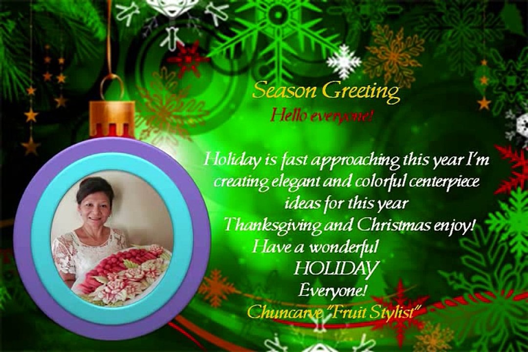 Chuncarve Holiday Carving 1 - แกะสลักนกยูง