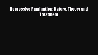 Read Depressive Rumination: Nature Theory and Treatment Ebook Free