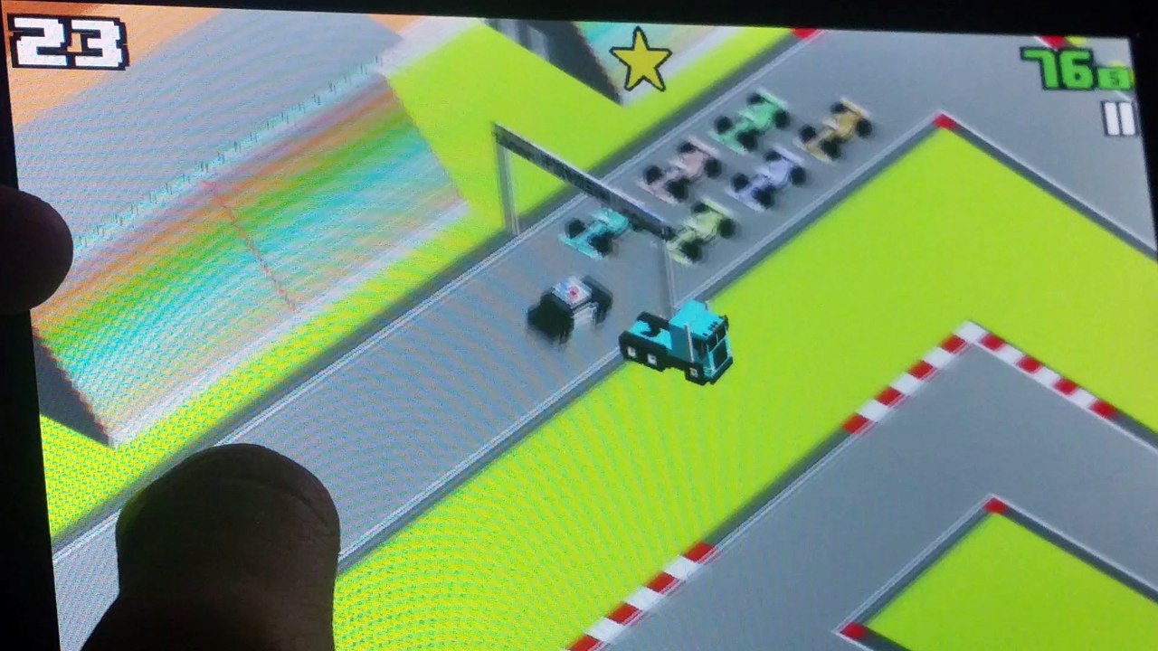 Watch us Play "Smashy Road" again with the blue truck and formula one car....