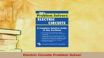 PDF  Electric Circuits Problem Solver Read Full Ebook