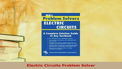 PDF  Electric Circuits Problem Solver Read Full Ebook