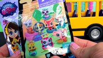 LPS, Shopkins Season 3, Minions, Surprise Blind Bags School Bus with Disney Frozen Queen E