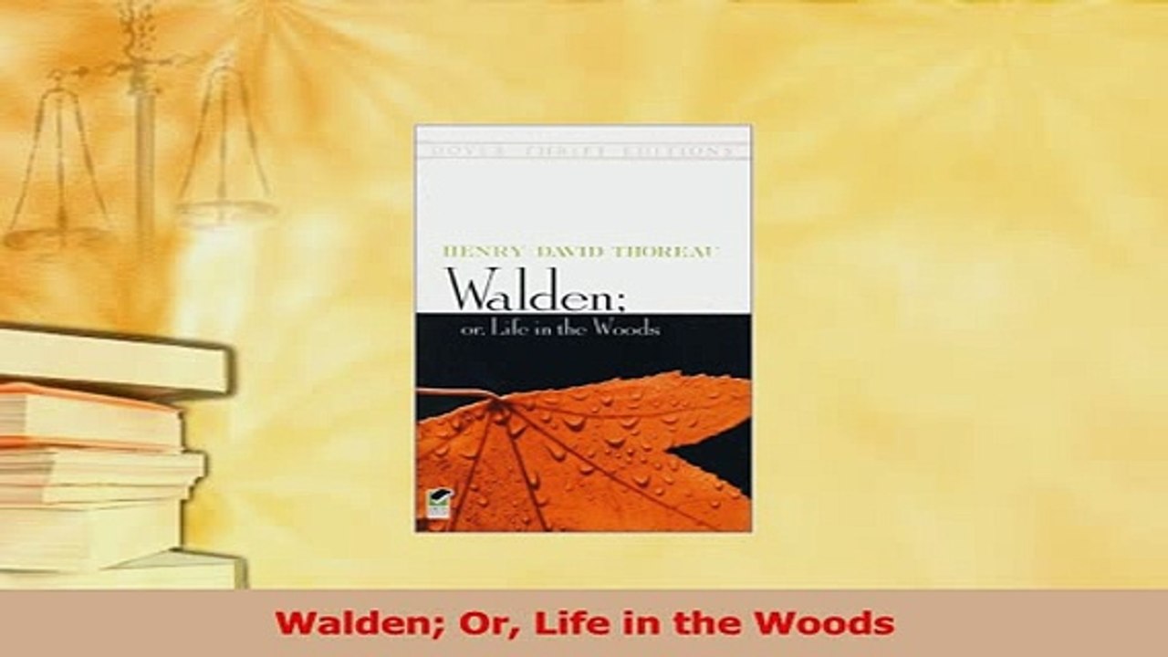 Download  Walden Or Life in the Woods PDF Online