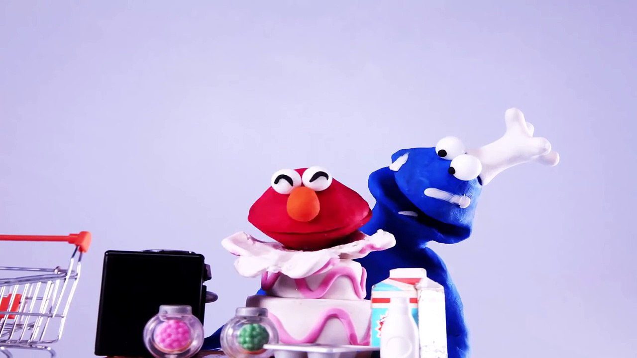 Play Doh & Surprise eggs stop motion animation Peppa pig Spongebob Pocoyo