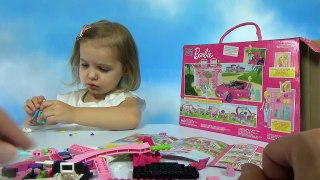 Барби с собачкой машинка из конструктора собираем игрушку Mega Blocks Barbie with car and dog set