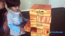 GIANT JENGA XL CardBoard block Family Fun games for kids Eggs Surprise Toys Challenge
