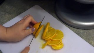 Dehydrating Orange slices for long term storage