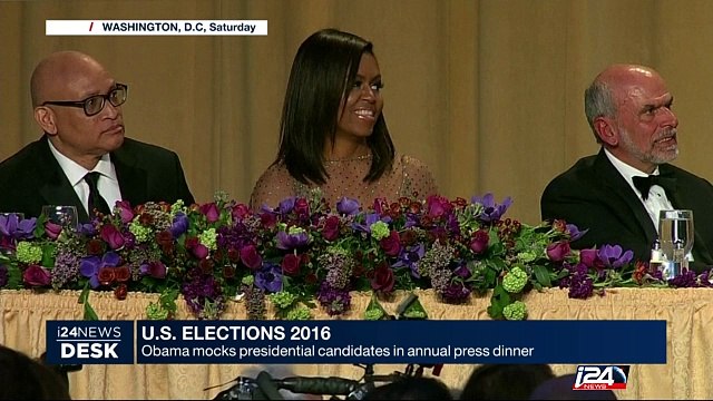 Obama mocks presidential candidates in annual press dinner
