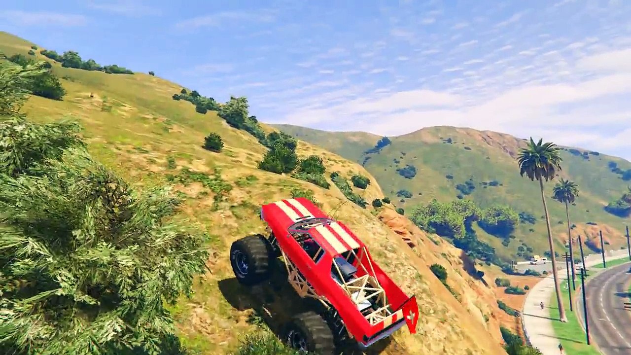 MONSTER TRUCKS! WITH SPIDERMAN! CAR CARTOON FOR KIDS