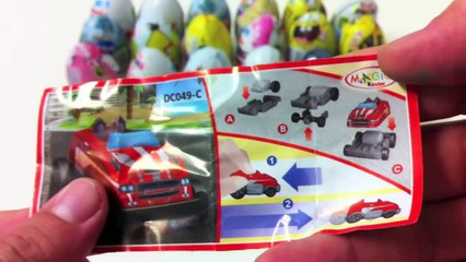 24 Surprise Eggs Kinder Surprise Spongebob Cars 2 Ninja Turtles Spongebob