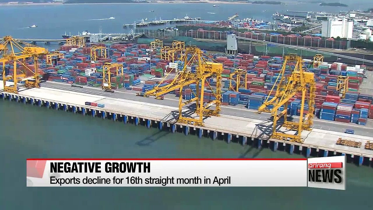 Exports decline for 16th straight month in April