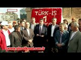 Türk-İş heyeti, Cumhuriyet Anıtı'na çelenk bıraktı