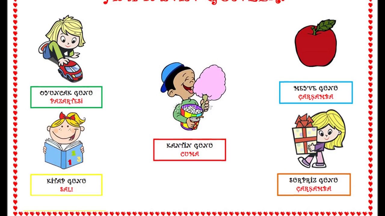 Haftanın günleri okul şarkıları Çocuklar İçin Şarkılar Dinle