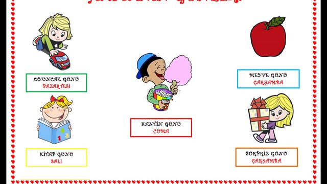 Haftanın günleri okul şarkıları Çocuklar İçin Şarkılar Dinle