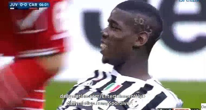 Paul Pogba Fantastic CURVE SHOOT CHANCE Juventus 0-0 Carpi