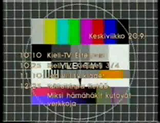 YLE TV1 - Ohjelmatiedot / Testikuva (1989)