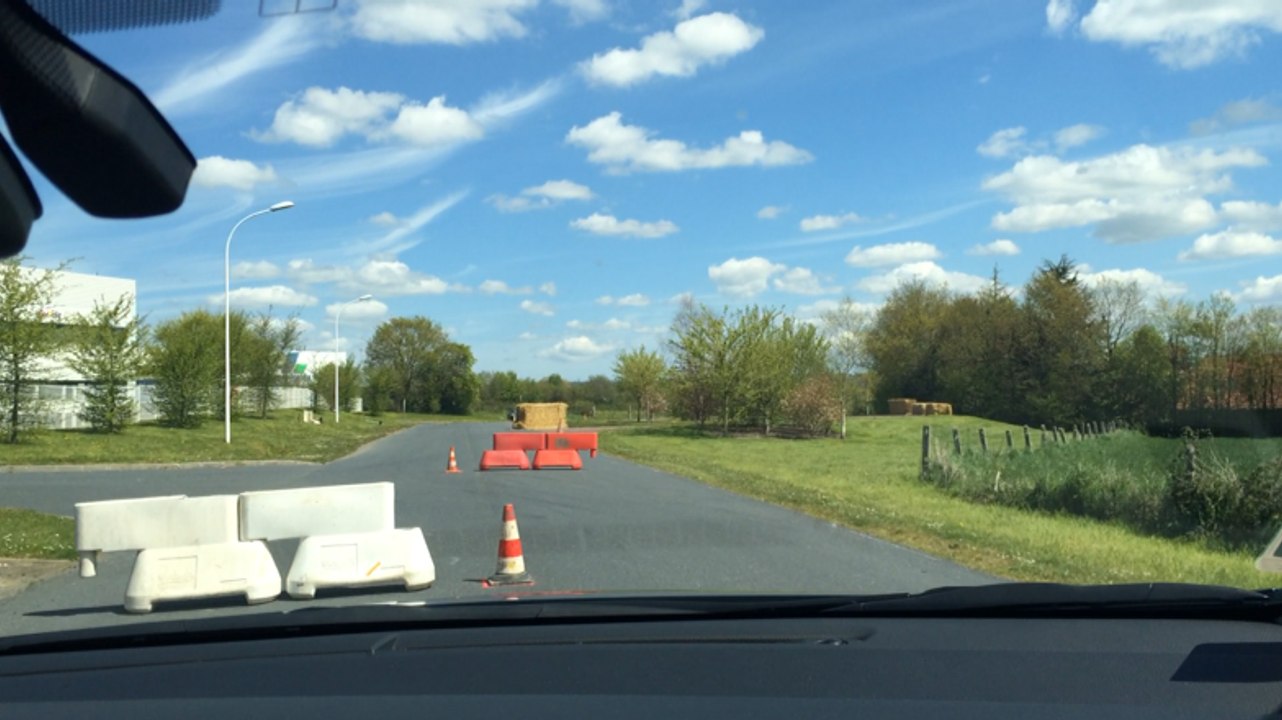 Le parcours du slalom automobile de