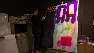Art tips on how to paint on a big canvas by Mette Lindberg and Søstrene Grene