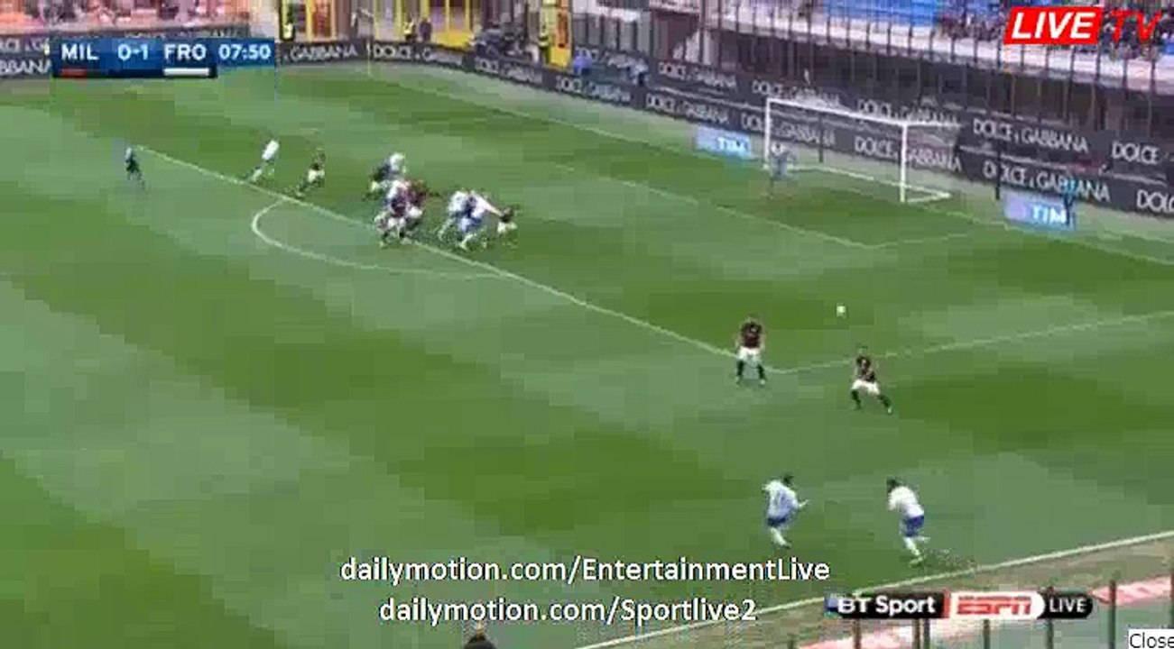 Ac Milan 1st BIG Chance Milan 0-1 Frosinone Serie A