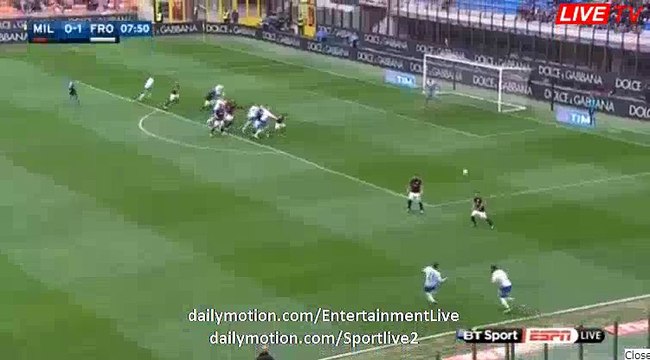 Ac Milan 1st BIG Chance Milan 0-1 Frosinone Serie A