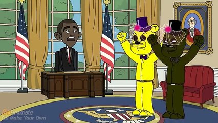Golden Freddy and Phantom Freddy Jumpscare The President and Gets Grounded!