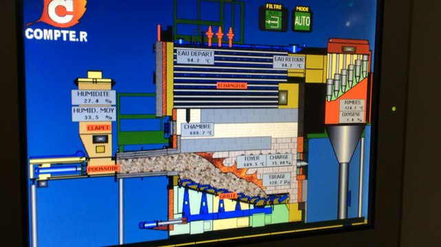 Dans le ventre de la chaufferie à bois