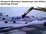 E përjashtojnë nga puna, shkatërron aeroplanin me bager!