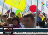 Rusia celebra con multitudinarias marchas el Día del Trabajador