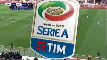Bacca GOAL (1:2) - AC Milan vs Frosinone 01/5/2016