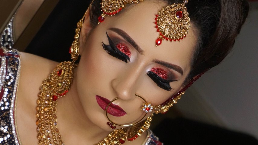Indian-Bollywood-South Asian Bridal Makeup - Start to Finish I Pakistani  and Indian Bridal Makeup I Indian Bridal Hairstyles Ideas I Best Indian  Bridal Makeup Tips I Bridal Makeup Artist I Indian Bride