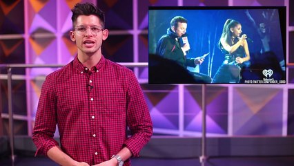 ARIANA GRANDE ALMOST HIT BY PHONE ON STAGE