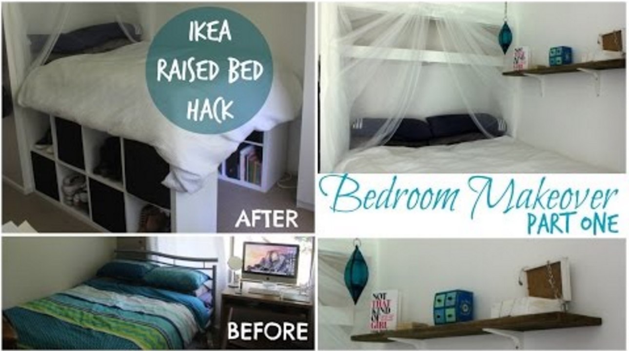 Elle récupère des étagères IKEA et fabrique un dressing sous son lit