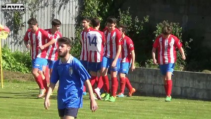 Futbol en la Categoria Cadete.  Navia C. F - La Caridad C. F