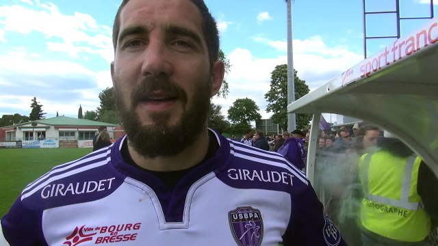 Rugby Fédérale 1 - Orlando Stott réagit après USB - Auch
