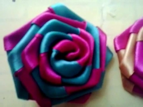 Tutorial Ribbon Rose pita satin 2 warna