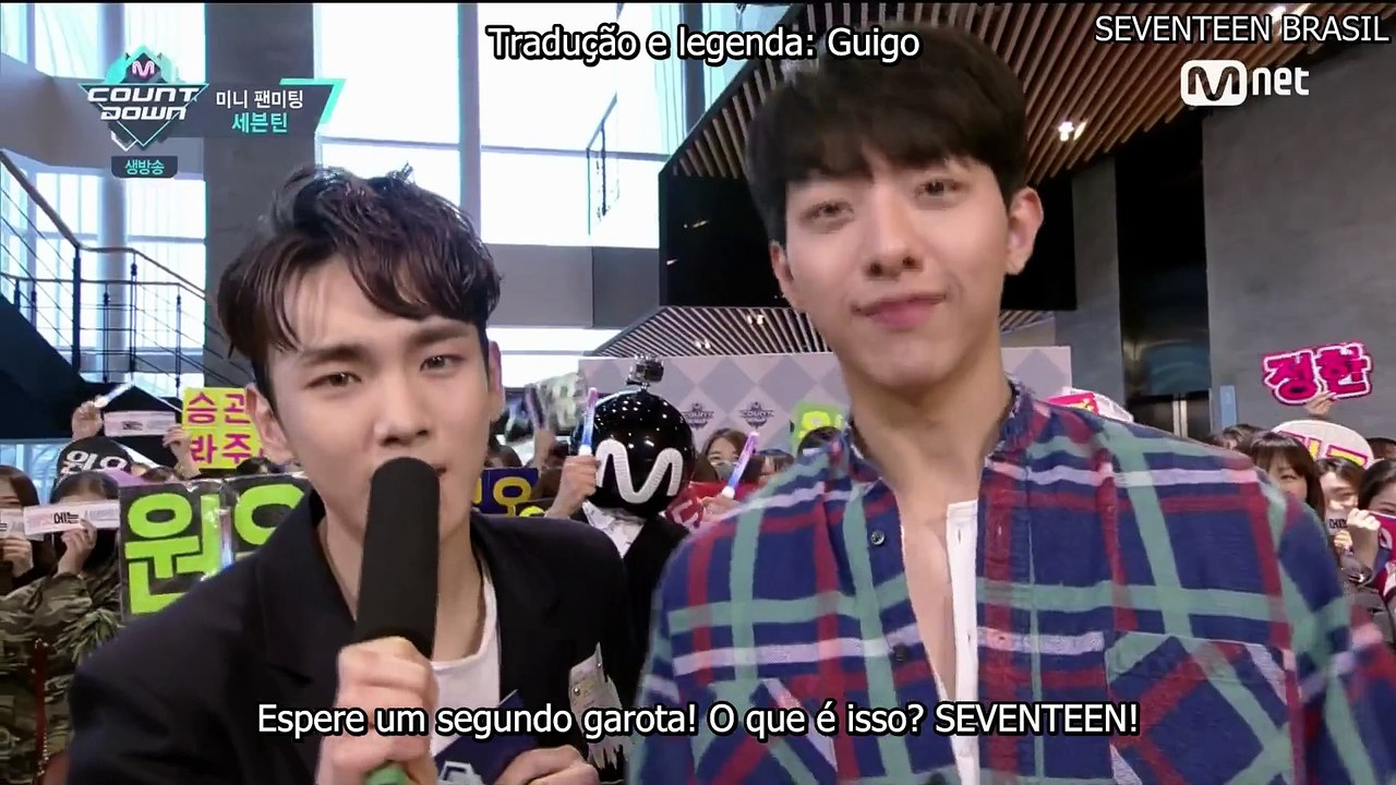 28.04.16 - Mini Fanmeeting do SEVENTEEN no MCOUNTDOWN [Legendado PT-BR]
