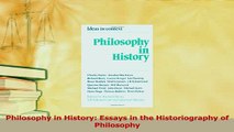 Read  Philosophy in History Essays in the Historiography of Philosophy Ebook Free