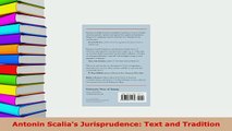 PDF  Antonin Scalias Jurisprudence Text and Tradition Free Books