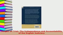 PDF  Judges on Trial The Independence and Accountability of the English Judiciary Free Books
