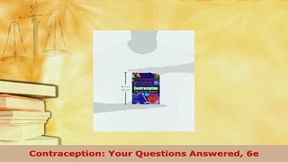 Download  Contraception Your Questions Answered 6e Read Online
