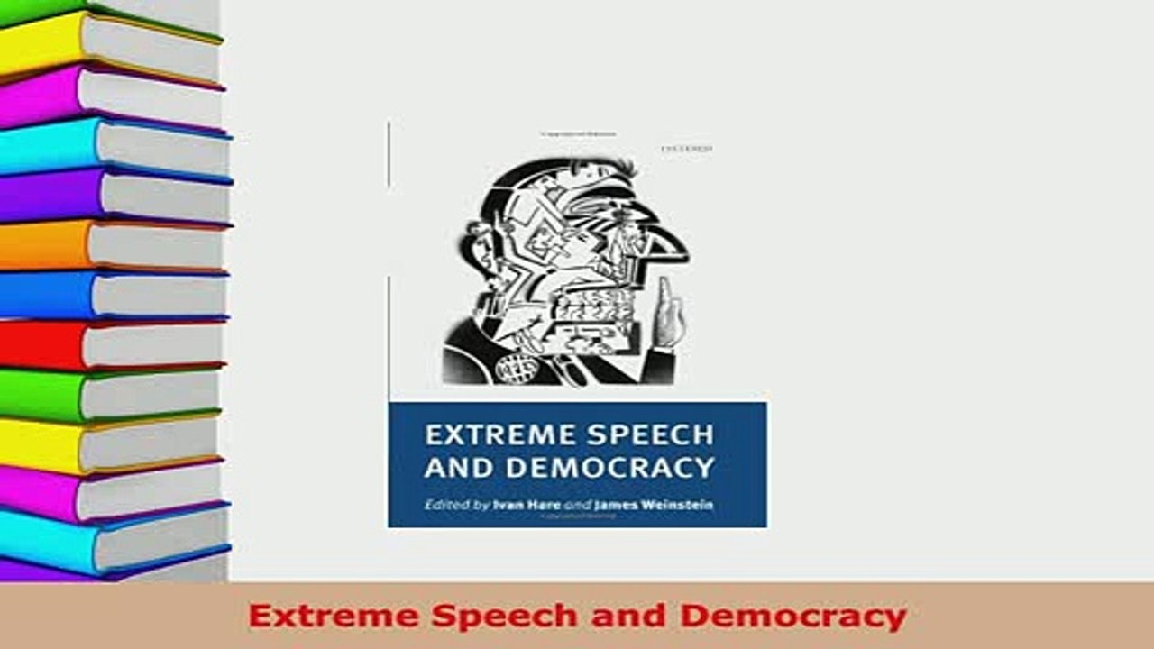 PDF  Extreme Speech and Democracy  Read Online